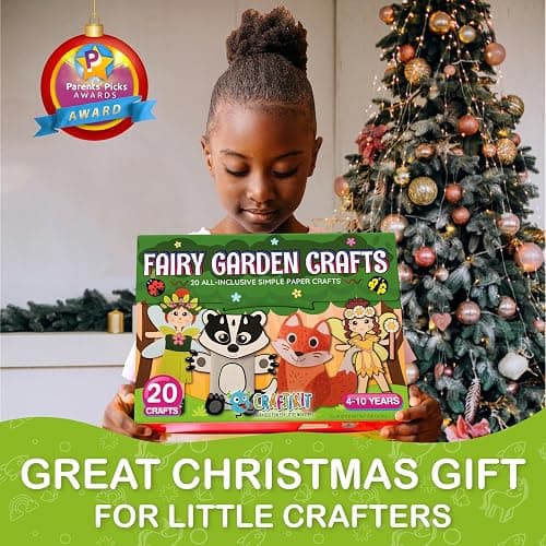 Craftikit® 20 Award-Winning Fairy Garden Crafts for Kids - 20 All-Inclusive Fun Paper Toddler Crafts, Fairy Garden Kit for Kids Ages 3-10 thumbnail 3