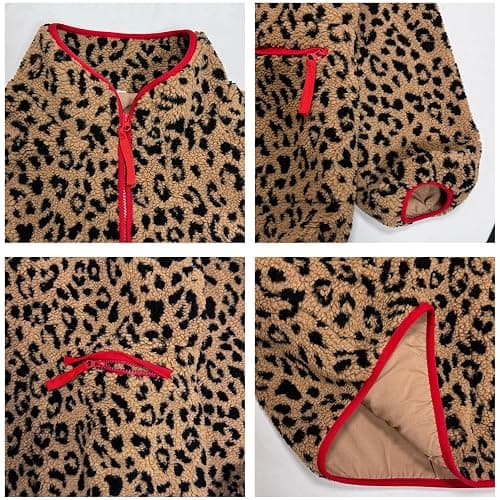 Ainangua Fuzzy Half Zip Fleece Jacket Women Long Sleeve Sherpa Pullover Sweatshirt Casual Warm Winter Chunky Teddy Outerwear thumbnail 6