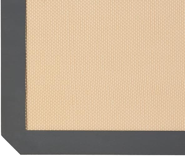 Amazon Basics Rectangular Silicone, Non-Stick, Food Safe Baking Mat, 9"x13", 9.9"x14.8", and 16.5"x11.6", Beige/Gray, Pack of 3 thumbnail 7
