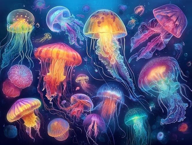500 Piece Puzzle for Adults – Ocean Jellyfish Puzzle 500 Pieces for Adult Elderly Puzzle Game – Fun & Challenging Family Game Gift Toy for Friends and Family (20.5 x 15 in) - Image 1