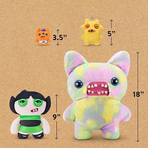 Fuggler Powerpuff Girls 9-Inch Plush Toy (Buttercup) by ZURU – Funny Ugly Monster Stuffed Animal with Human-Like Teeth, Collectible Plush for Kids, Tweens, Teens, Adults & Cartoon Fans thumbnail 3