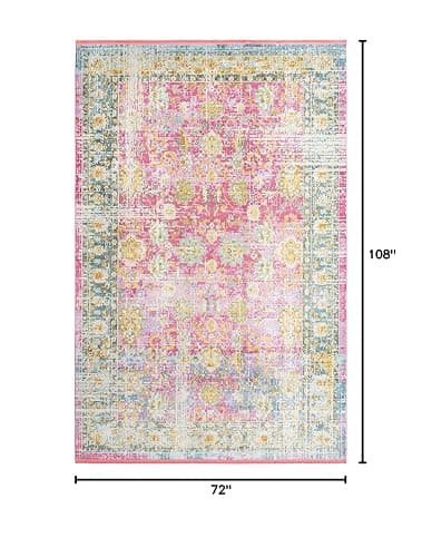 Rugs.com Paragon Collection Rug – 6' x 9' Pink Medium-Pile Rug Perfect for Bedrooms, Dining Rooms, Living Rooms thumbnail 2