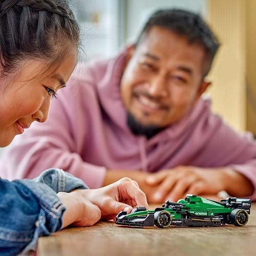 LEGO Speed Champions Aston Martin Aramco F1 AMR24 Race Car Toy with a Collectible Formula 1 Driver Minifigure - Model Kits for 10+ Year Old Boys & Girls or Adult Motorsport Fans 77245 thumbnail 10