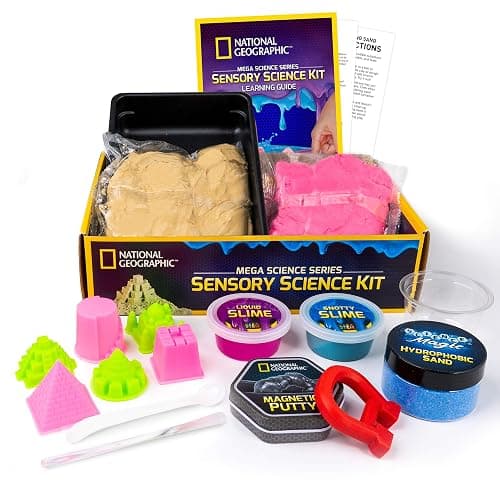 National Geographic Sensory Science Kit - Mega Science Kit, Includes Sensory Play Sand for Kids, Slime, Putty, and Other Projects, Slime Kit for Boys and Girls, Stress Relief Toy (Amazon Exclusive) thumbnail 3