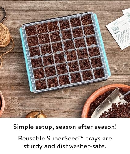Burpee SuperSeed Seed Starting Tray | 36 Cell Reusable Seed Starter Tray | for Starting Vegetable, Flower & Herb Seeds | Indoor Grow Kit for Plant Seedlings | for Germination Success thumbnail 2