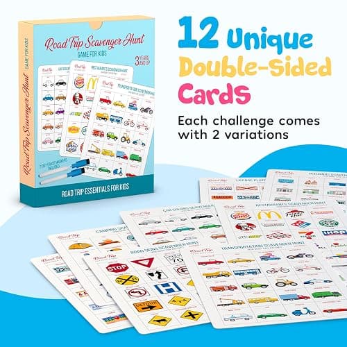 WELL BALANCED Car Bingo - Road Trip Essentials: Car Activities and Games for Kids Ages 4-8 thumbnail 2