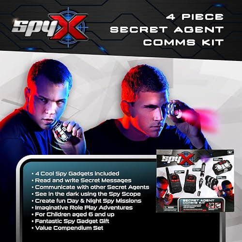 SpyX / Secret Agent Comms Kit - Includes Spy Toy Walkie-Talkie Pair / Micro Spy Scope / Invisible Ink Pen / Secret Voice Disguiser. 4 Communication & Surveillance Tools for Spy Kids thumbnail 3
