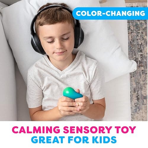 Power Your Fun Arggh Mini Stress Balls for Adults and Kids - 3pk Squishy Stress Balls, Color Changing Resistance Fidget Toys, Sensory Stress Relief Squeeze Toys Squishy Toy (Yellow, Pink, Blue) thumbnail 5