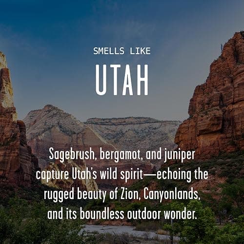 Utah Gifts, Utah Decor for Home - 'There's No Place Like Utah Candle, w/Sagebrush, Bergamot & Juniper I Utah Souvenirs I Utah State Gifts I 9oz Jar, 50Hr Burn, USA Made thumbnail 3