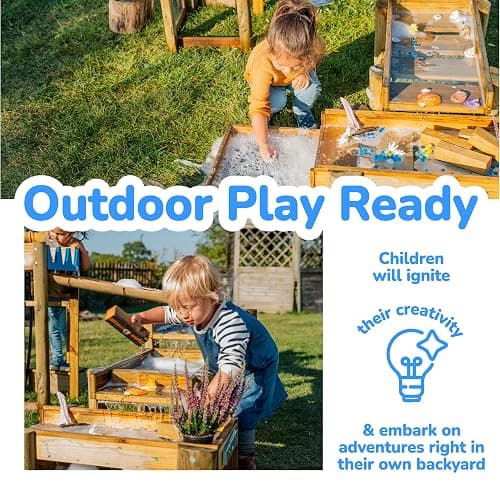 Plum Discovery Wooden Water Run Table for Kids, Toddler Toys, Sensory Activity Table, Outdoor Playset, Painting Easel, Storage Box, Easy to Clean, Durable, Weatherproof, Gift for Ages 3+ Yrs thumbnail 3