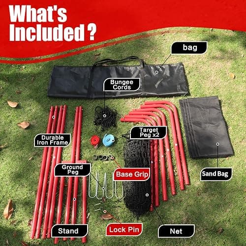 Volleyball Rebounder Net 7x4 Ft, 5-Angle Adjustable Rebounder Net for Practicing Digging, Setting, Spiking, Bounce Back Training Equipment with 2 Target Stripes & Portable Travel Bag for Storage thumbnail 5