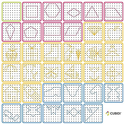 CUBIDI® Wooden Geoboards with Rubber Bands | Montessori Toys for 4+ Year Old Kids | Geo Boards for Classroom | Stem Toys | Educational SND Improve Creativity thumbnail 8