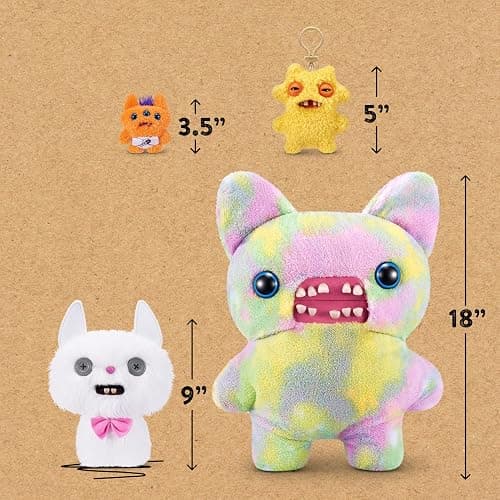 Fuggler Alley Cats 9-Inch Plush Toy (Cheezee) White by ZURU – Funny Ugly Monster Stuffed Animal with Human-Like Teeth, Collectible Plush for Kids, Tweens, Teens, Adults & Cat-Loving Weirdos thumbnail 3