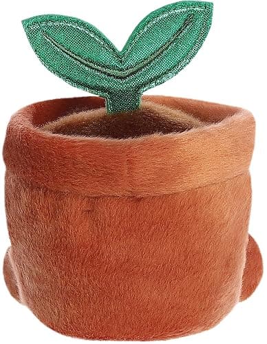 Aurora Palm Pals 5.5" Terra Potted Plant Adorable Plush | Bean-filled understuffed bodies with collectible personalities thumbnail 5