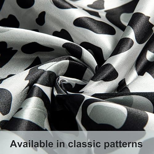 NTBAY 2 Pack Satin Standard Pillowcases for Hair and Skin, Luxurious and Silky Leopard Printed Pillow Cases with Envelope Closure, 20x26 Inches, Black and White thumbnail 4