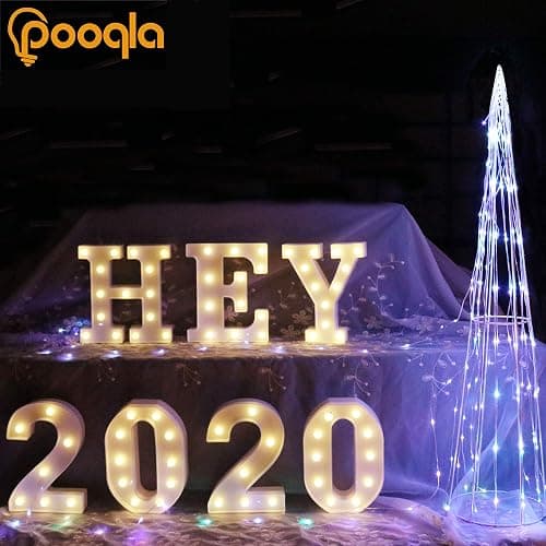 Pooqla LED Marquee Letter Lights Sign, Light Up Alphabet Letter for Home Party Wedding Decoration P thumbnail 6