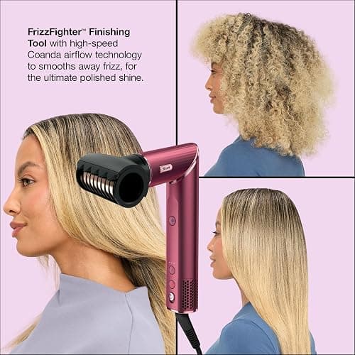 Shark FlexStyle | Air Multi-Styler & Drying System | Hair Dryer Brush for Blowouts with Coanda Auto- Wrap Curlers, Round & Paddle Brush, Diffuser & Concentrator Attachment | Black Cherry | HD457CR thumbnail 2