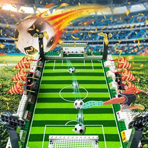 Soccer Field Building Blocks Set, Compatible with Soccer Lego Set, Soccer Stadium Toy Building Bricks, Football Sports Bord Game for Teens Kids Adults, Gifts for Boys & Girls - 401PCS thumbnail 2