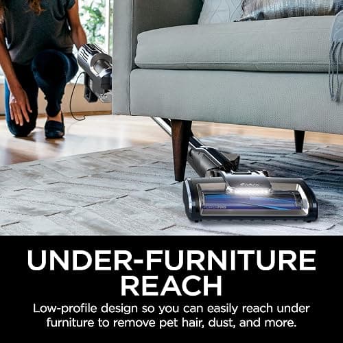 Shark HZ600C Ultralight Pet Pro Corded Stick Vacuum with PowerFins & Self-Cleaning Brushroll, Perfect for Pets, Converts to Hand Vacuum, Pet Power Brush, Crevice & Upholstery Tools, (Canadian Version) Blue Jean thumbnail 5