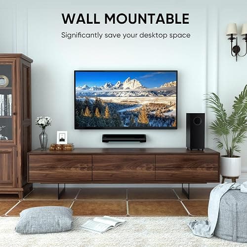 Saiyin Sound Bars for TV with Subwoofer, 2.1 Deep Bass Small Soundbar Monitor Speaker Home Theater Surround System PC Gaming Bluetooth/AUX/Optical Connection, Wall Mountable 17-inch thumbnail 6