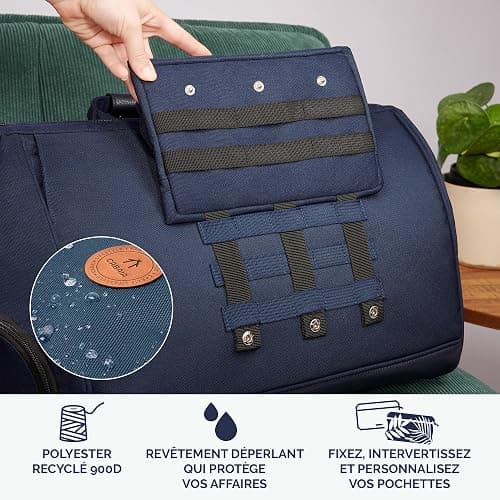 CABAIA - Sac de Voyage Duffle Adventurer Bogota 40L - Compatible Bagage Cabine 45x30x29 - Déperlant & Certifié Vegan - 2 Poches - Compartiment à Chaussures - Sac Week-End, Sac de Sport - Orange thumbnail 4