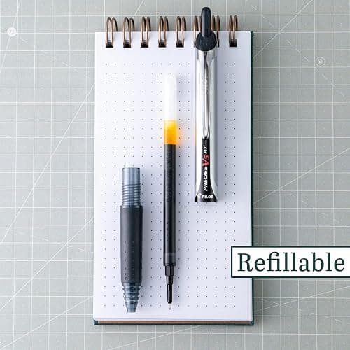 PILOT Precise V5 RT Rollerball Pens, Black, Pack of 6 thumbnail 4