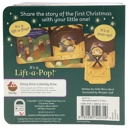 The First Christmas: Lift-a-Pop Pop-Up Nativity Board Book for Christians to Celebrate the Birth of Baby Jesus - Holiday Gift For Babies and Toddlers (Little Sunbeams) thumbnail 9