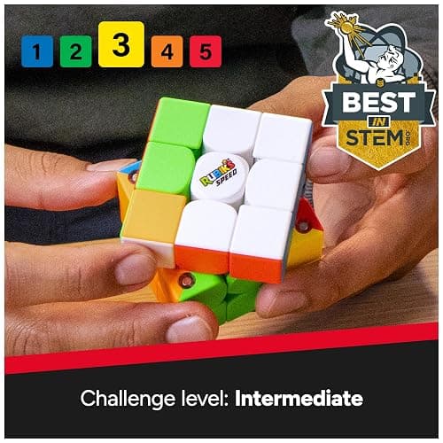 Rubik’s Cube, 3x3 Magnetic Speed Cube for Super Fast Solves, Twisting Fidget Toy, Challenging Brain Teaser & Sensory Puzzle for Adults, Teens, & Kids, for Ages 8 & Up thumbnail 7