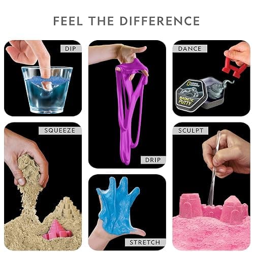 National Geographic Sensory Science Kit - Mega Science Kit, Includes Sensory Play Sand for Kids, Slime, Putty, and Other Projects, Slime Kit for Boys and Girls, Stress Relief Toy (Amazon Exclusive) thumbnail 4