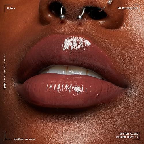 NYX PROFESSIONAL MAKEUP Butter Gloss, Non-Sticky Lip Gloss - Ginger Snap (Chocolate Brown) thumbnail 8