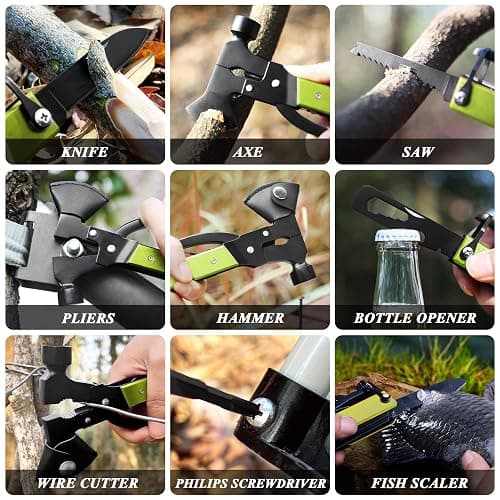 Christmas Gifts for Men Dad, RoverTac Multitool Axe for Mens Gifts, Gifts for Dad Husband Dad Boyfriend, Christmas Gifts Mens Stocking Stuffers-14 in 1 Multi Tool Axe Hatchet thumbnail 6