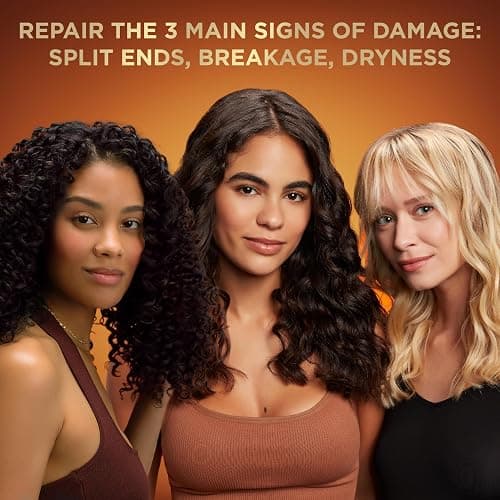 Garnier Whole Blends Honey Treasures Repairing Shampoo, Conditioner + Miracle Nectar Leave-In Set for Dry, Damaged Hair (3 Items), 1 Kit (Packaging May Vary) thumbnail 3