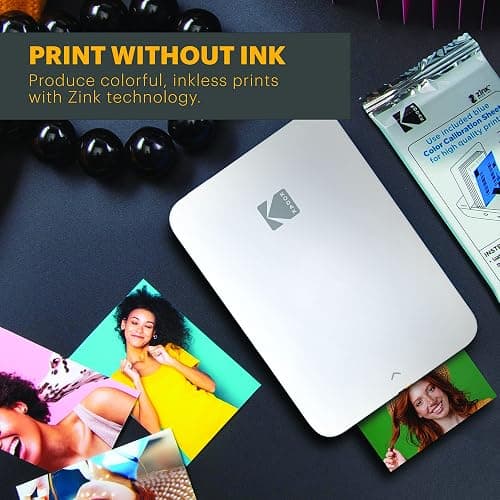 KODAK Step Instant Smartphone Photo Printer - 75 Sheets Bundle - Portable Mini Color Wireless Mobile Printer - Zink 2x3” Sticky-Back Photos - Bluetooth Compatible with Smart Devices - Fun App -White thumbnail 5