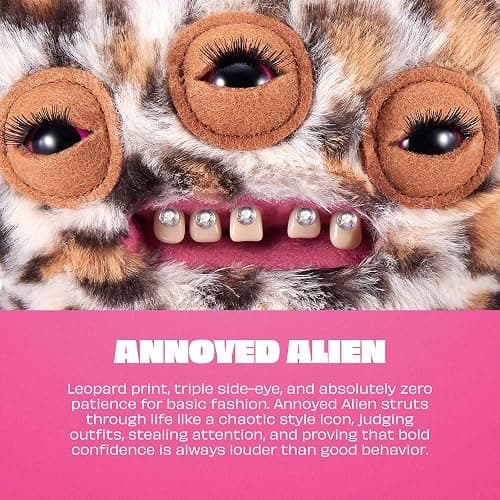 Fuggler Baddies Fuggs 9 Inch (Annoyed Alien) by ZURU | Funny Ugly Monster with signature teeth; soft & huggable collectible plush; for fans & collectors; gift for tweens & teens thumbnail 4