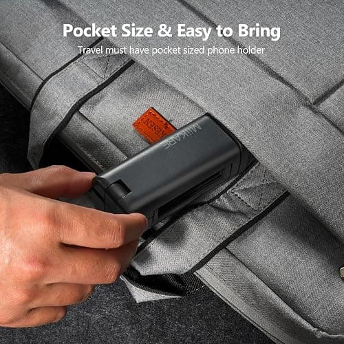 MiiKARE Airplane Travel Essentials Phone Holder, Universal Handsfree Phone Mount for Flying with 360 Degree Rotation, Accessory for Airplane, Travel Must Haves Phone Stand for Desk, Tray Table thumbnail 9