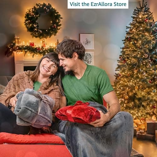 Premium Double Layer Poncho Blanket -No Sleeves Easy On Easy Off- Drape and Go- Top Christmas Gifts for Grandma, Gift for Mom and Elderly Women (Silver Grey) thumbnail 7