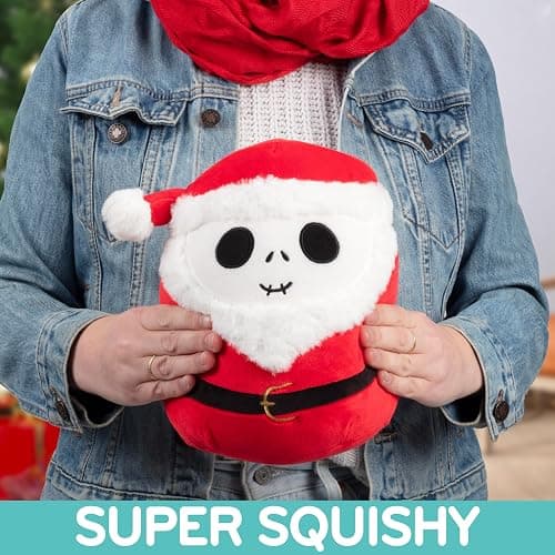 Squishmallows Original 8-Inch Jack Skellington Santa Claus- Nightmare Before Christmas - Official Jazwares Disney Plush - Collectible Soft & Squishy Stuffed Animal Toy - Gift for Kids, Girls & Boys thumbnail 2