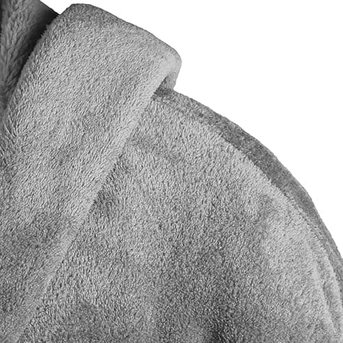 Gräfenstayn® Damen & Herren Kuschelfleece Bademantel mit Kapuze Größe S-XXXL mit Öko-Tex Standard 100 Flanell Fleece thumbnail 4