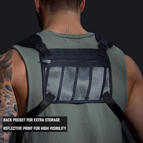 MVRK Water Resistant Running Vest Chest Pack, Phone Holder for Running, Lightweight Training Pack with Reflective Detail thumbnail 5