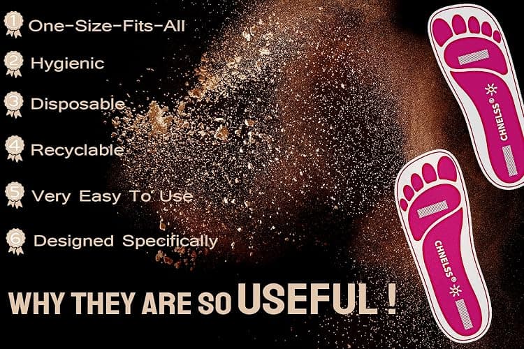 Pink 25Pairs(50Feets) Disposable Spray Tanning Feet Pads for Hygienic Foot Protectors,Comfortable & Hygienic Spray Tan Pads Feet-Specifically for the Spray Tanning Industry or Salon thumbnail 5
