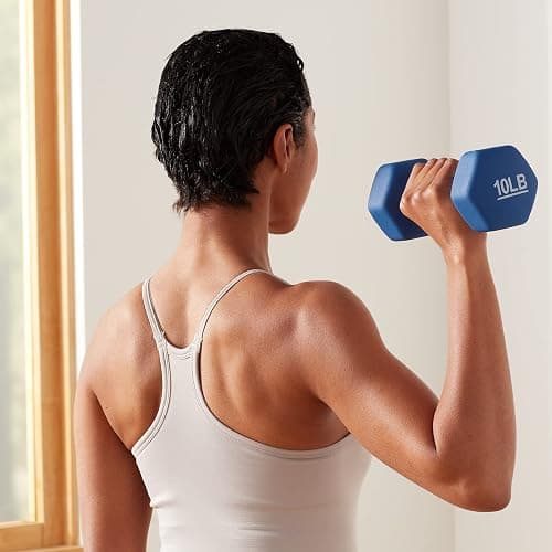 Amazon Basics Neoprene Dumbbell Hand Weights for Exercise and Muscle Toning thumbnail 5