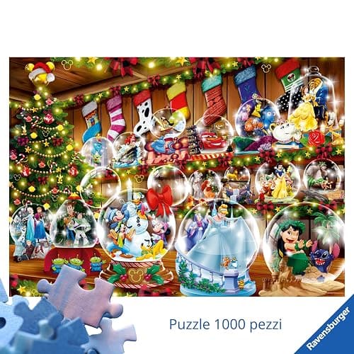 Ravensburger - Puzzle 1000 Pezzi Disney Christmas | Puzzle Disney Per Adulti E Bambini Con Una Misura Di 70x50 Cm | Regalo Per Adulti E Bambini Da 14 Anni E Più thumbnail 4