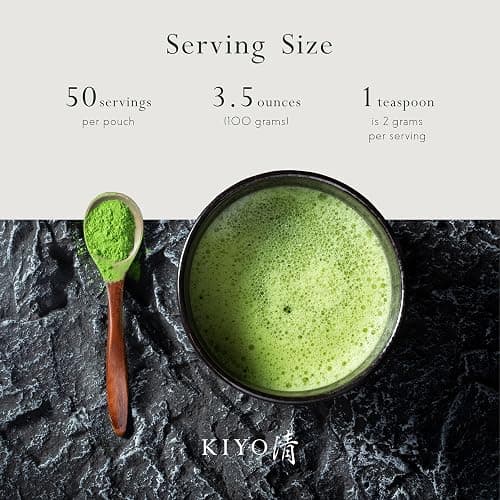 Kiyo Matcha Signature Grade Shuga Ceremonial Uji Matcha - Pure Japanese First Harvest Ceremonial Grade Matcha Green Tea Powder from Uji, Japan (100g/3.5oz) thumbnail 3