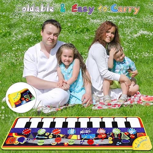 Musical Piano Mat for Toddlers - 28 Music Sounds Floor Piano Keyboard Dance Playmat - Toy & Gift for Kids 1-5 Years Old Boys Girls thumbnail 6