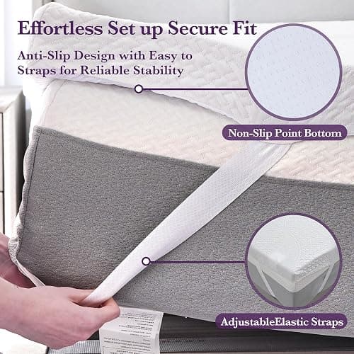 SINWEEK 2 Inch Gel Memory Foam Mattress Topper with Cooling Cover Ventilated Soft Mattress Pad, Bed Topper, CertiPUR-US Certified, Twin XL Size thumbnail 8