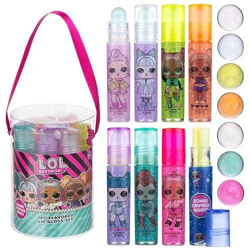 L.O.L. Surprise! Party Favors - 7PC Lip Gloss Canister with Bonus Stickers Party favor - Image 1
