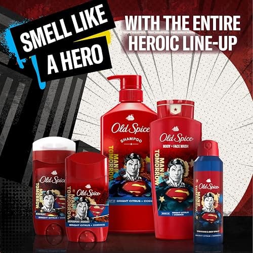 Old Spice Superman Man of Tomorrow Body Wash + Antiperspirant Deodorant Bundle Pack, 24/7 Freshness, Smell Like a Hero, Bright Citrus + Cosmos Lasting Scent, 24 oz & 2.6 oz (Pack of 2) thumbnail 10