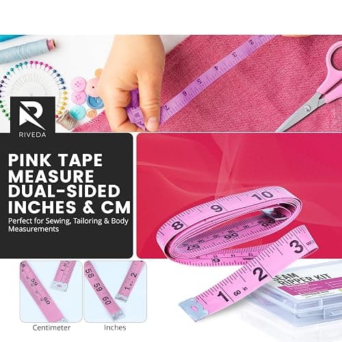 Seam Ripper Kit 7 Pcs - 1 Large, 1 Ergonomic, 2 Small Seam Rippers, Thread Cutter, Scissor, Measuring Tape - Sewing Accessories for Notions Quilting Crafts thumbnail 6