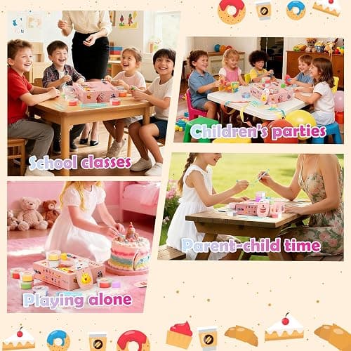 Cake Themed Air Dry Clay Kit for Kids - 12 Boxes Ultra Light Model Magic Clay, Soft DIY Modeling Clay with Sculpting Tools & Tutorials, Arts and Crafts Gift for Girls and Boys thumbnail 7