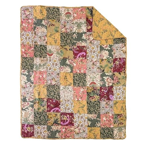Greenland Home Antique Chic Quilted Patchwork Throw, 50" x 60" , Multicolor thumbnail 3